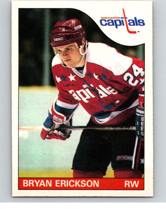 1985-86 O-Pee-Chee #80 Bryan Erickson RC Rookie Capitals  V56515 Image 1