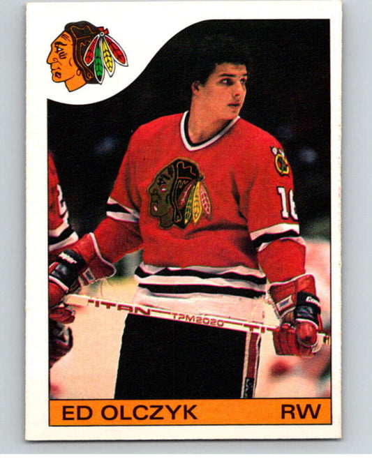 1985-86 O-Pee-Chee #86 Ed Olczyk  RC Rookie Chicago Blackhawks  V56526 Image 1