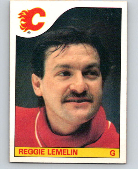 1985-86 O-Pee-Chee #95 Reggie Lemelin  Calgary Flames  V56547 Image 1