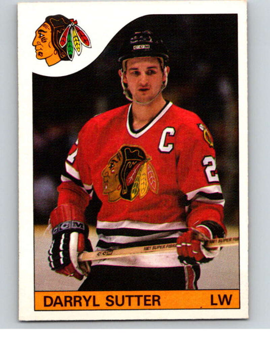 1985-86 O-Pee-Chee #100 Darryl Sutter  Chicago Blackhawks  V56556 Image 1