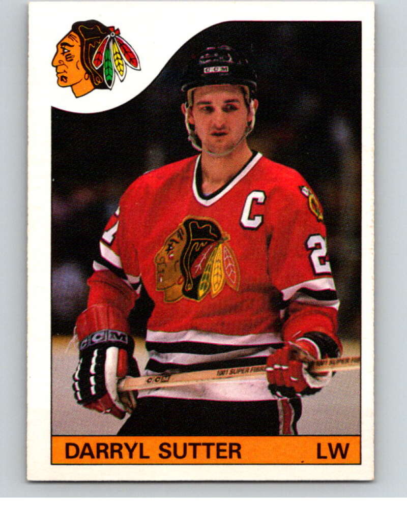 1985-86 O-Pee-Chee #100 Darryl Sutter  Chicago Blackhawks  V56557 Image 1