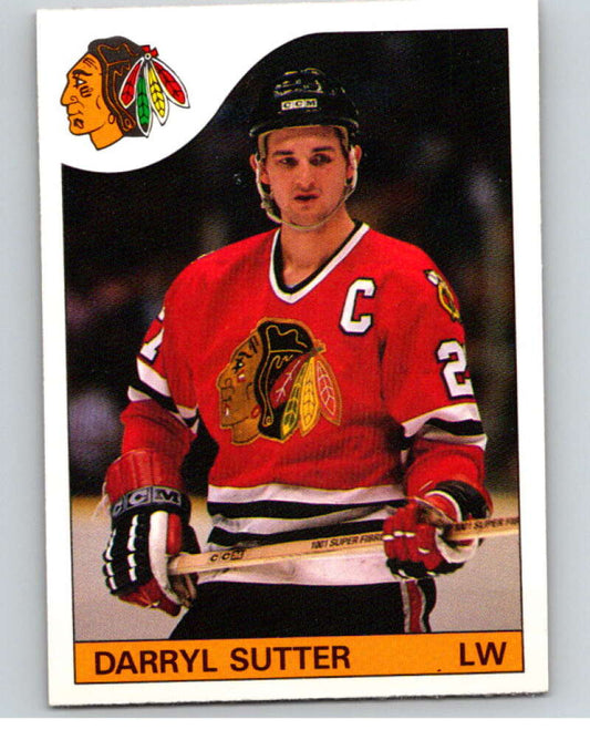 1985-86 O-Pee-Chee #100 Darryl Sutter  Chicago Blackhawks  V56558 Image 1