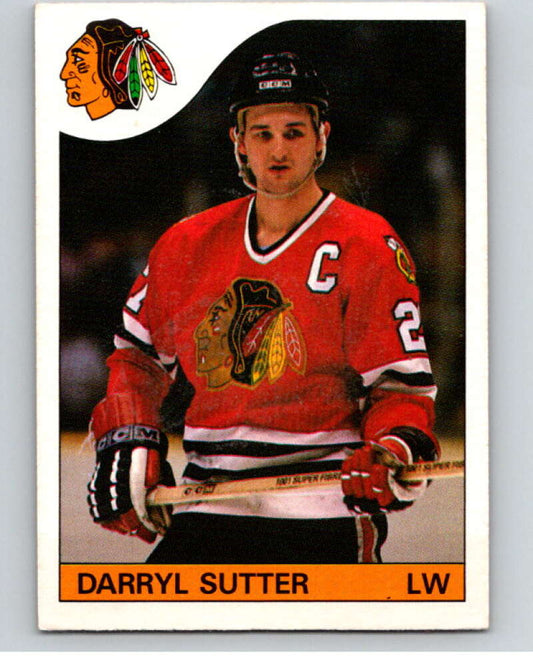 1985-86 O-Pee-Chee #100 Darryl Sutter  Chicago Blackhawks  V56559 Image 1