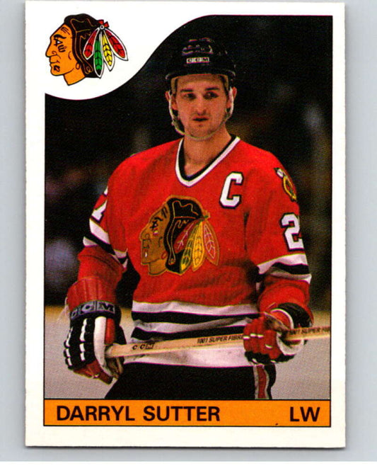 1985-86 O-Pee-Chee #100 Darryl Sutter  Chicago Blackhawks  V56560 Image 1