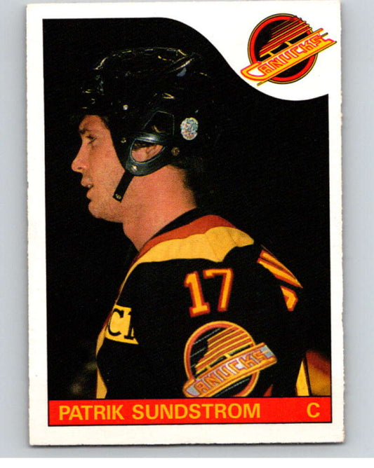 1985-86 O-Pee-Chee #115 Patrik Sundstrom  Vancouver Canucks  V56600 Image 1