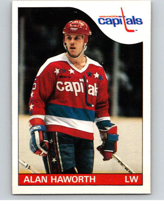 1985-86 O-Pee-Chee #117 Alan Haworth  Washington Capitals  V56605 Image 1