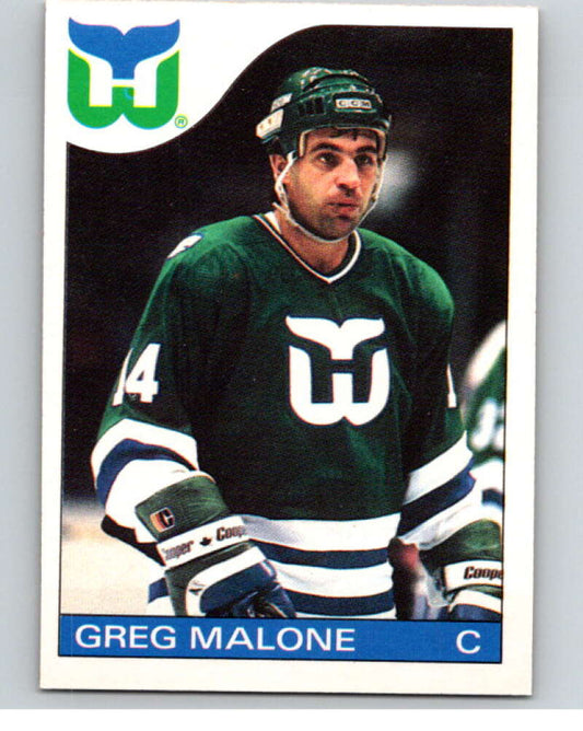 1985-86 O-Pee-Chee #118 Greg Malone  Hartford Whalers  V56607 Image 1
