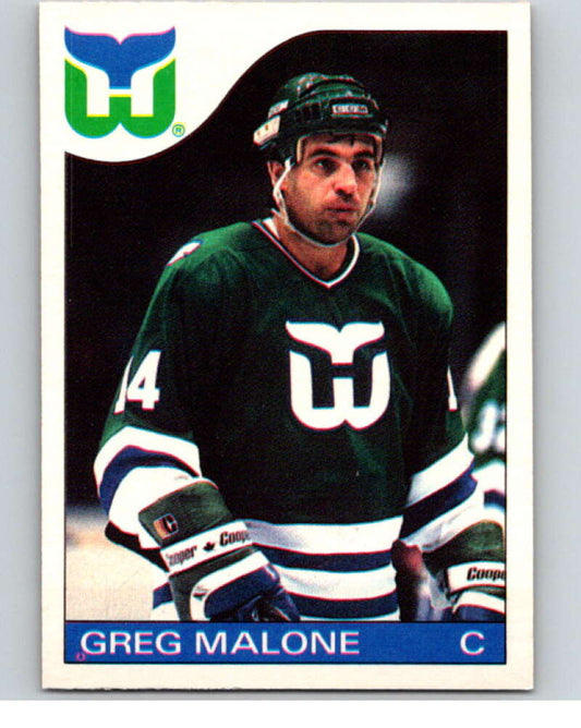 1985-86 O-Pee-Chee #118 Greg Malone  Hartford Whalers  V56609 Image 1