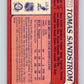 1985-86 O-Pee-Chee #123 Tomas Sandstrom RC Rookie Rangers  V56619 Image 2