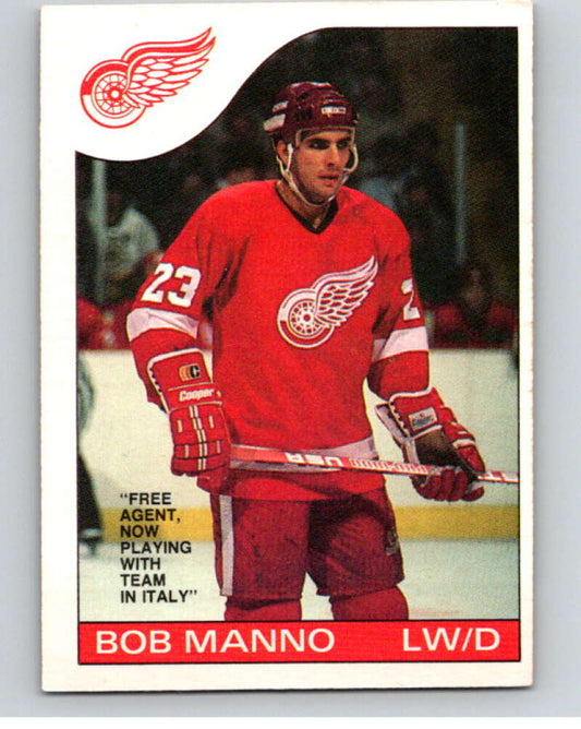 1985-86 O-Pee-Chee #134 Bob Manno  Detroit Red Wings  V56643 Image 1