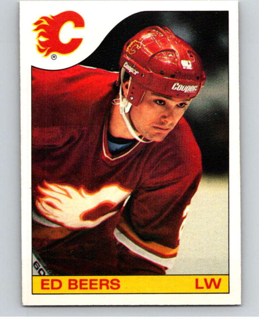 1985-86 O-Pee-Chee #144 Ed Beers  Calgary Flames  V56671 Image 1