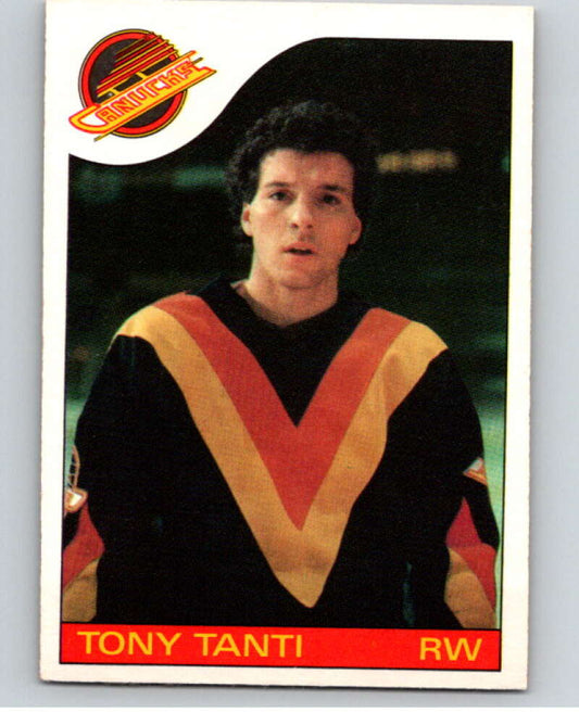 1985-86 O-Pee-Chee #153 Tony Tanti  Vancouver Canucks  V56695 Image 1