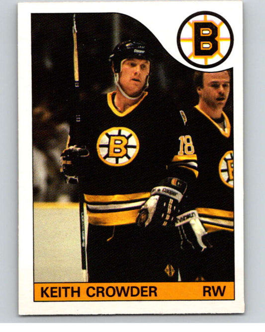 1985-86 O-Pee-Chee #159 Keith Crowder  Boston Bruins  V56706 Image 1