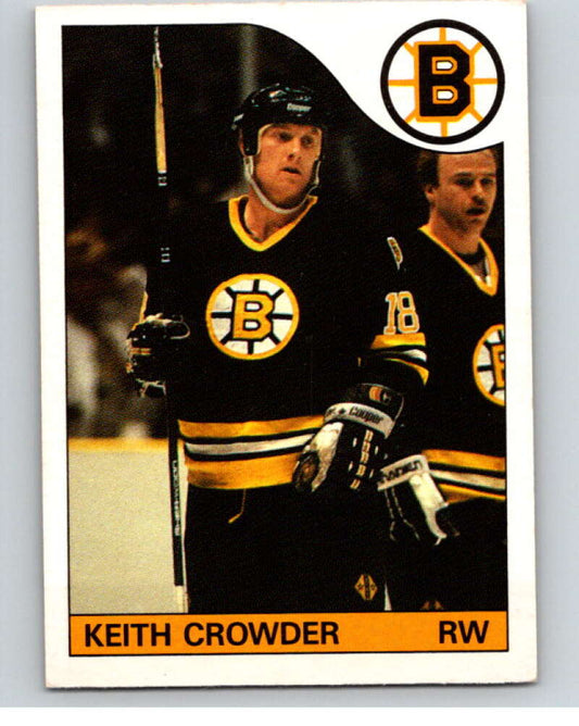 1985-86 O-Pee-Chee #159 Keith Crowder  Boston Bruins  V56708 Image 1