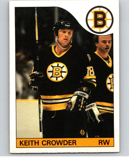 1985-86 O-Pee-Chee #159 Keith Crowder  Boston Bruins  V56709 Image 1