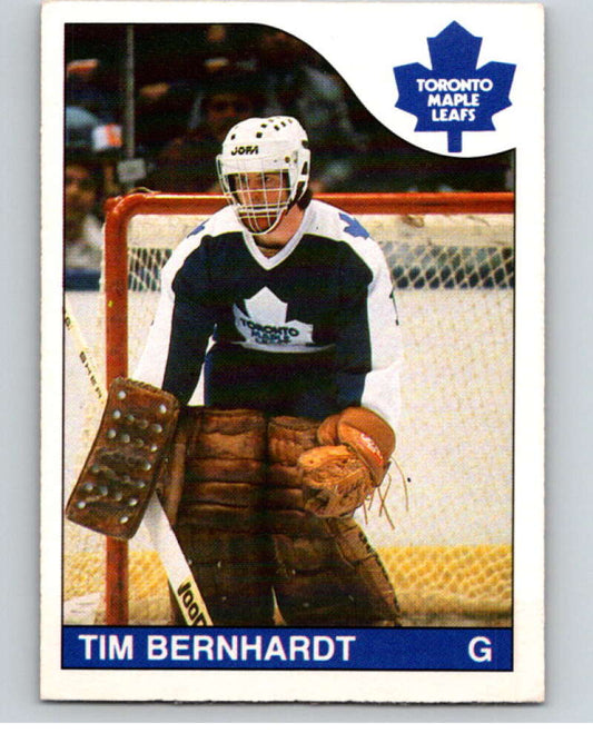 1985-86 O-Pee-Chee #166 Tim Bernhardt RC Rookie Maple Leafs  V56723 Image 1