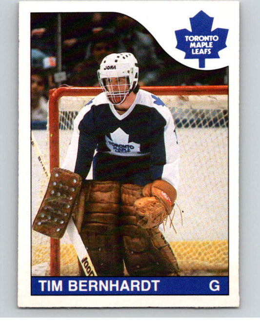 1985-86 O-Pee-Chee #166 Tim Bernhardt RC Rookie Maple Leafs  V56724 Image 1