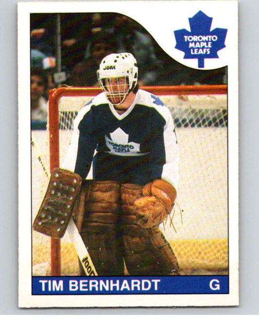 1985-86 O-Pee-Chee #166 Tim Bernhardt RC Rookie Maple Leafs  V56725 Image 1