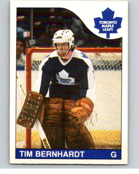 1985-86 O-Pee-Chee #166 Tim Bernhardt RC Rookie Maple Leafs  V56726 Image 1