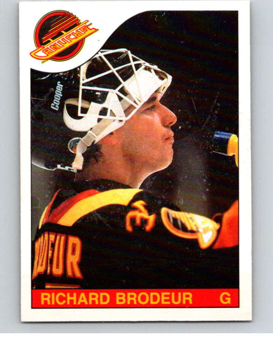 1985-86 O-Pee-Chee #180 Richard Brodeur  Vancouver Canucks  V56759 Image 1