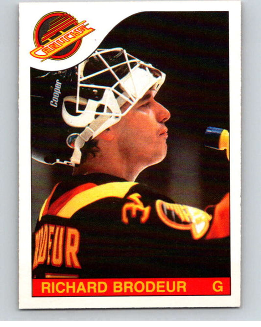 1985-86 O-Pee-Chee #180 Richard Brodeur  Vancouver Canucks  V56760 Image 1