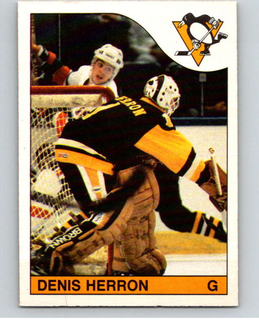 1985-86 O-Pee-Chee #186 Denis Herron  Pittsburgh Penguins  V56770 Image 1