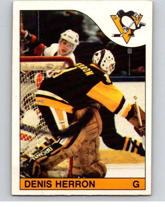 1985-86 O-Pee-Chee #186 Denis Herron  Pittsburgh Penguins  V56771 Image 1