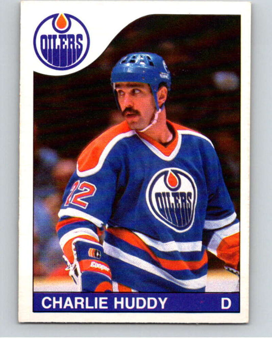 1985-86 O-Pee-Chee #187 Charlie Huddy  Edmonton Oilers  V56774 Image 1