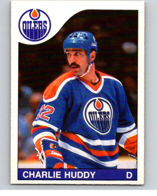 1985-86 O-Pee-Chee #187 Charlie Huddy  Edmonton Oilers  V56775 Image 1