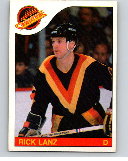 1985-86 O-Pee-Chee #197 Rick Lanz  Vancouver Canucks  V56798 Image 1