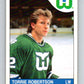 1985-86 O-Pee-Chee #218 Torrie Robertson RC Rookie Whalers  V56842 Image 1