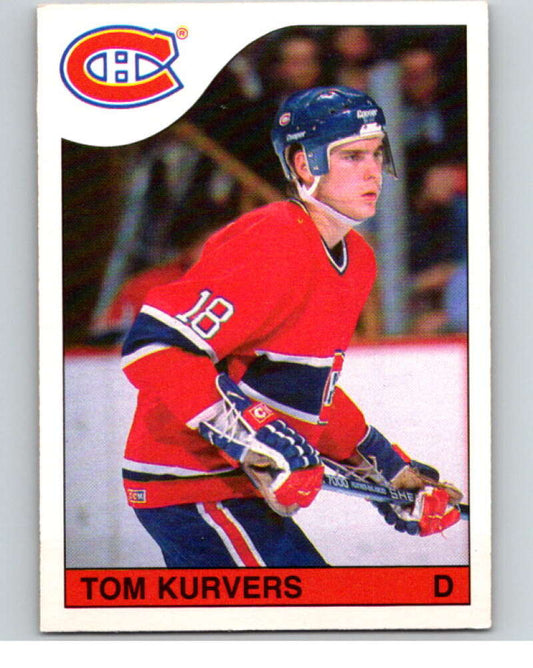 1985-86 O-Pee-Chee #219 Tom Kurvers RC Rookie Canadiens  V56843 Image 1