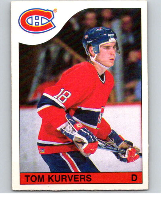 1985-86 O-Pee-Chee #219 Tom Kurvers RC Rookie Canadiens  V56844 Image 1