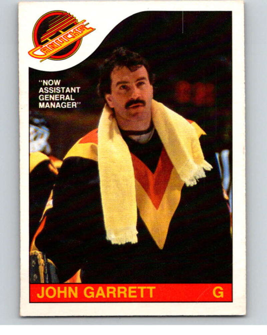 1985-86 O-Pee-Chee #220 John Garrett  Vancouver Canucks  V56846 Image 1