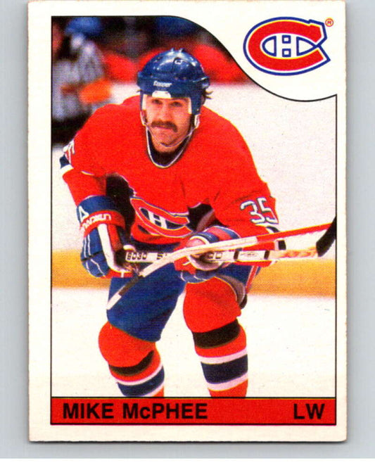 1985-86 O-Pee-Chee #225 Mike McPhee RC Rookie Canadiens  V56862 Image 1