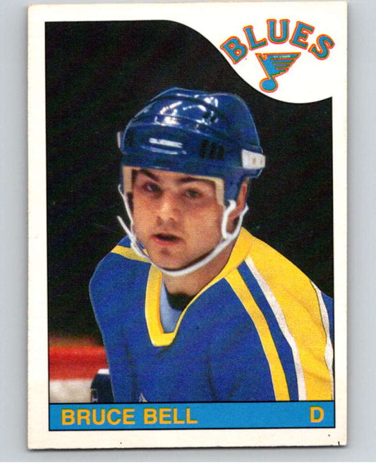 1985-86 O-Pee-Chee #231 Bruce Bell  RC Rookie St. Louis Blues  V56872 Image 1