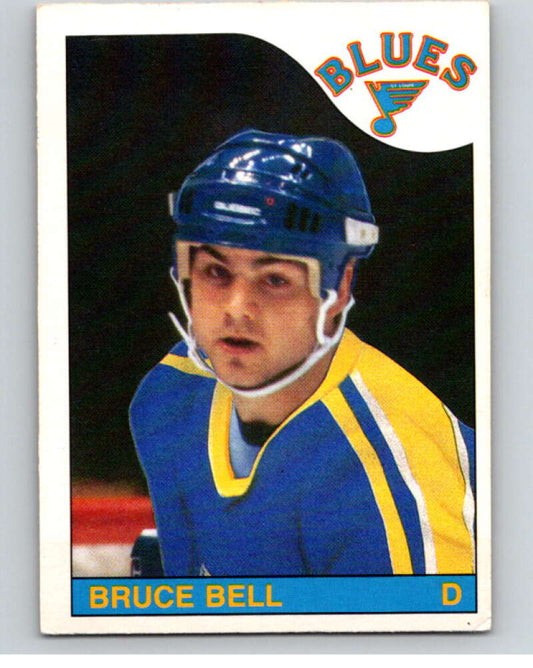 1985-86 O-Pee-Chee #231 Bruce Bell  RC Rookie St. Louis Blues  V56873 Image 1