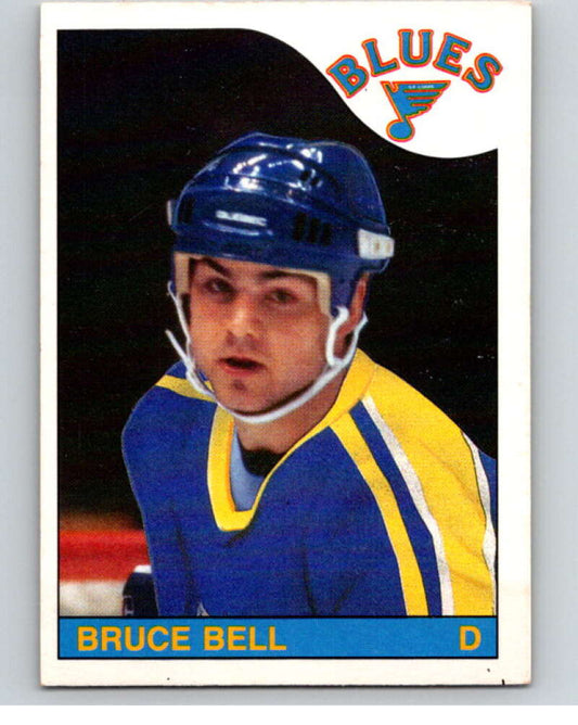 1985-86 O-Pee-Chee #231 Bruce Bell  RC Rookie St. Louis Blues  V56874 Image 1