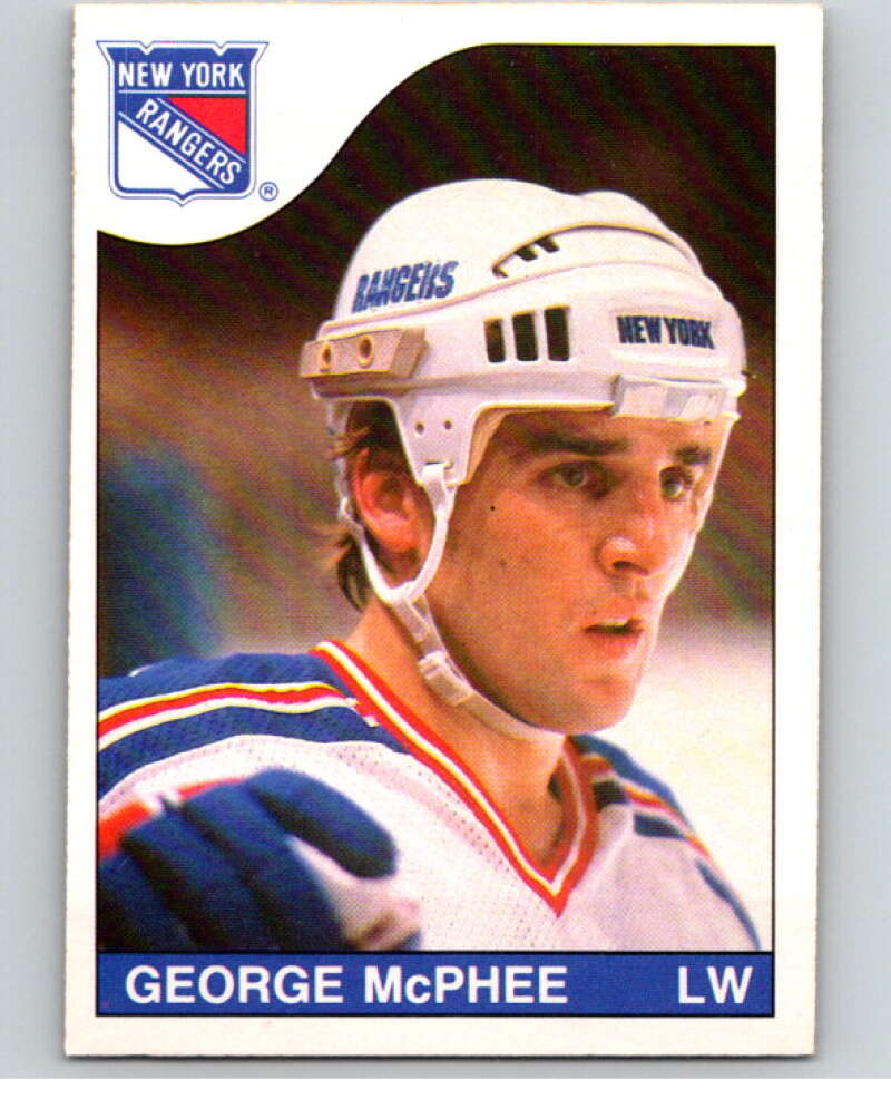 1985-86 O-Pee-Chee #252 George McPhee RC Rookie Rangers  V56920 Image 1