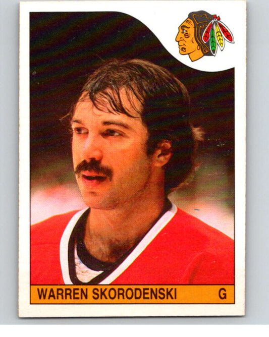 1985-86 O-Pee-Chee #255 Warren Skorodenski  RC Rookie Chicago Blackhawks  V56928 Image 1