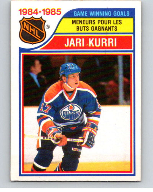 1985-86 O-Pee-Chee #261 Jari Kurri LL  Edmonton Oilers  V56936 Image 1