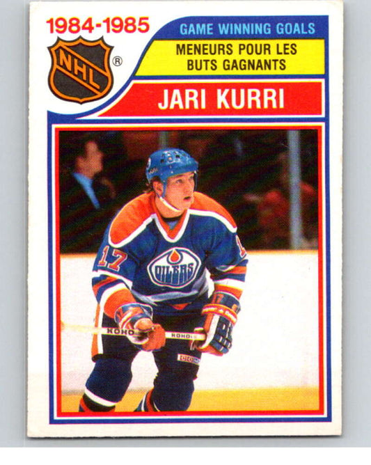 1985-86 O-Pee-Chee #261 Jari Kurri LL  Edmonton Oilers  V56937 Image 1
