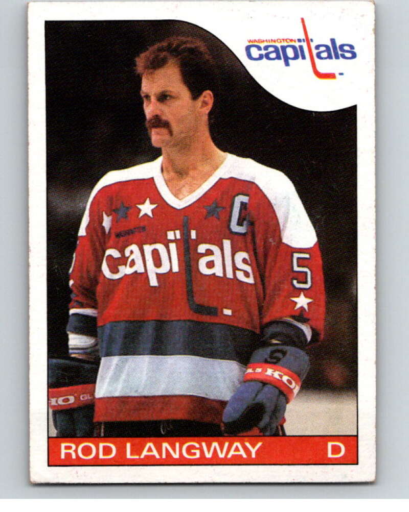 1985-86 Topps #8 Rod Langway  Washington Capitals  V56945 Image 1