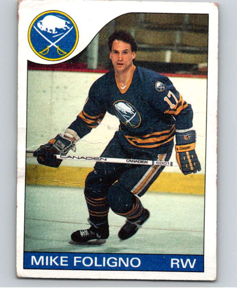 1985-86 Topps #17 Mike Foligno  Buffalo Sabres  V56951 Image 1