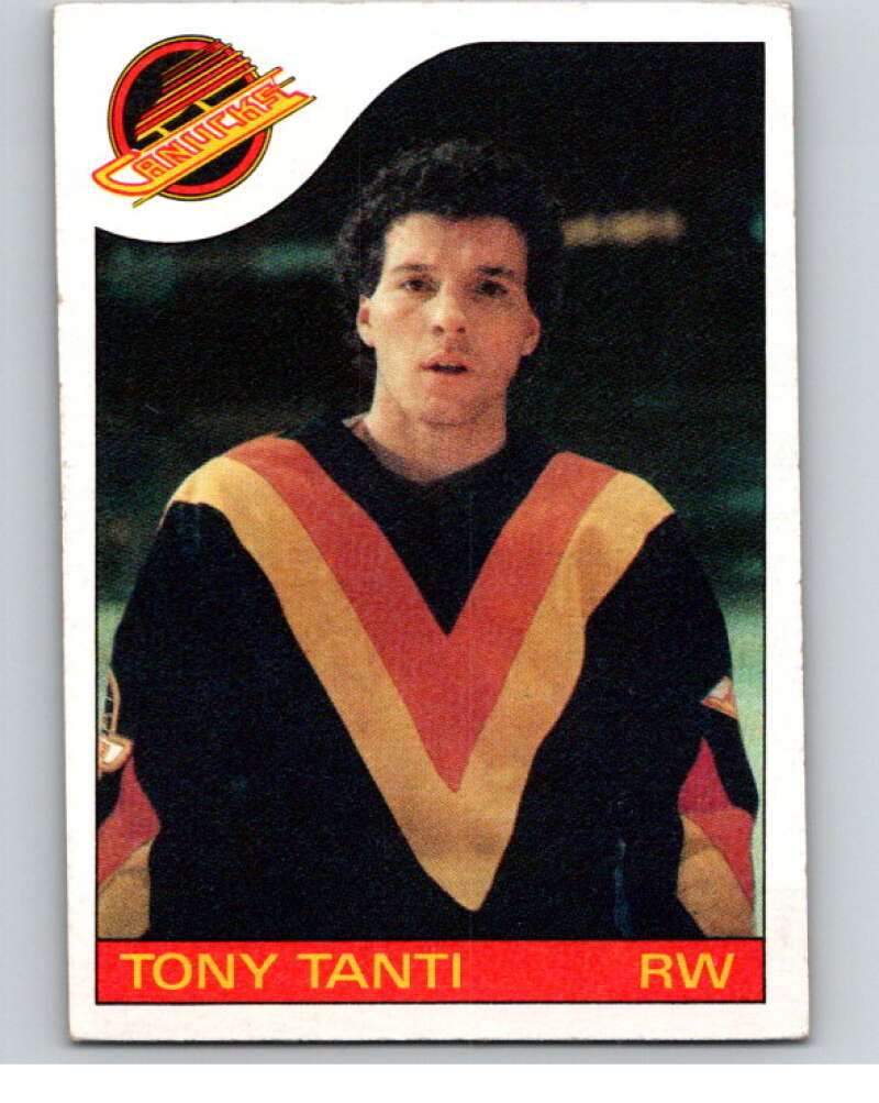 1985-86 Topps #153 Tony Tanti  Vancouver Canucks  V57000 Image 1