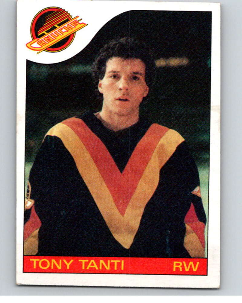 1985-86 Topps #153 Tony Tanti  Vancouver Canucks  V57001 Image 1