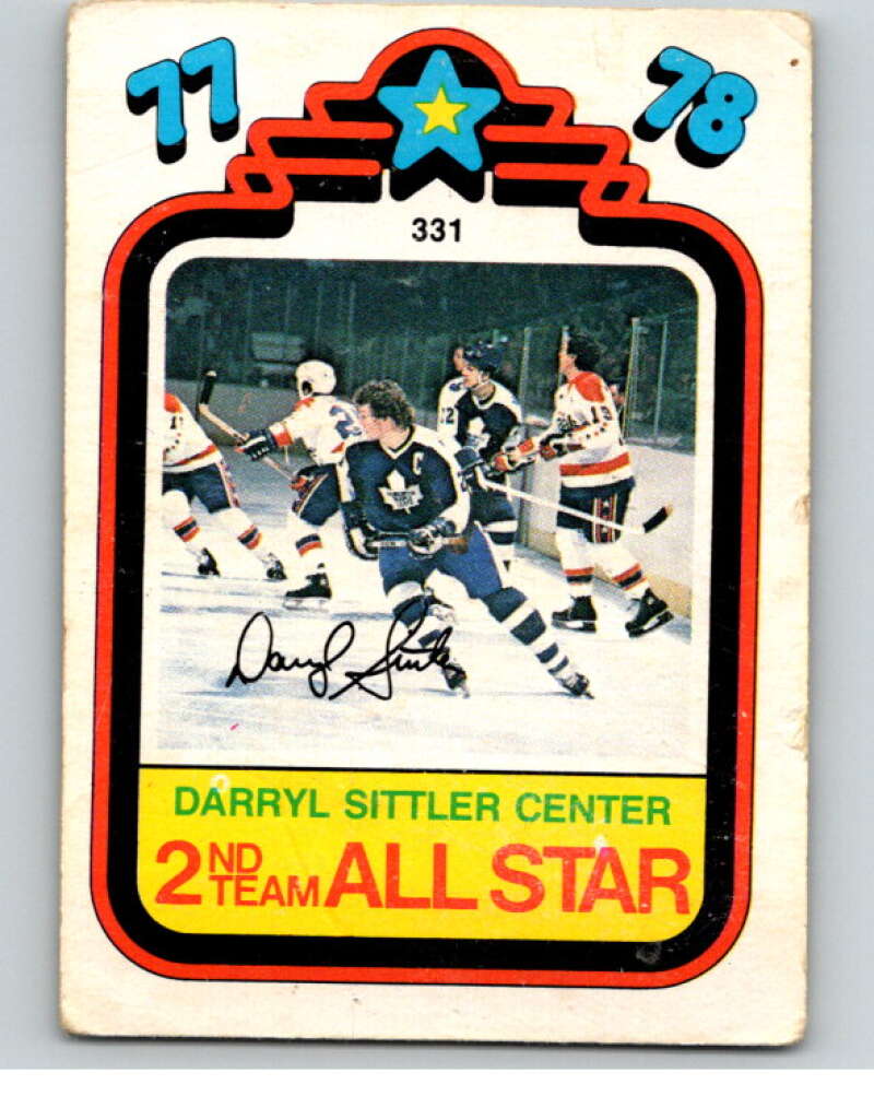 1978-79 O-Pee-Chee #331 Darryl Sittler AS  Toronto Maple Leafs  V57010 Image 1