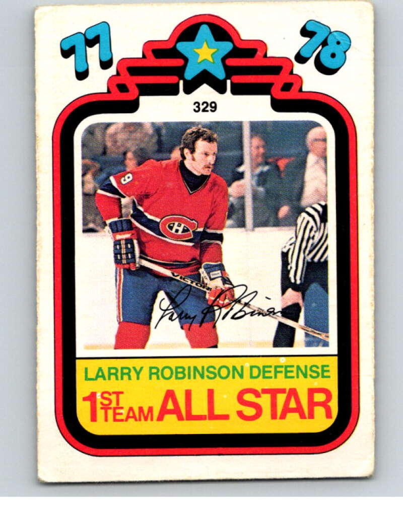 1978-79 O-Pee-Chee #329 Larry Robinson AS  Montreal Canadiens  V57011 Image 1