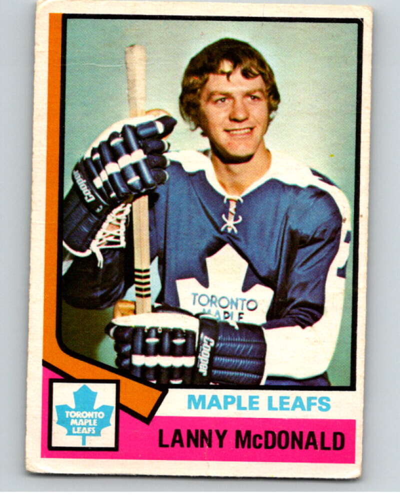 1974-75 O-Pee-Chee #168 Lanny McDonald  RC Rookie Leafs  V57020 Image 1