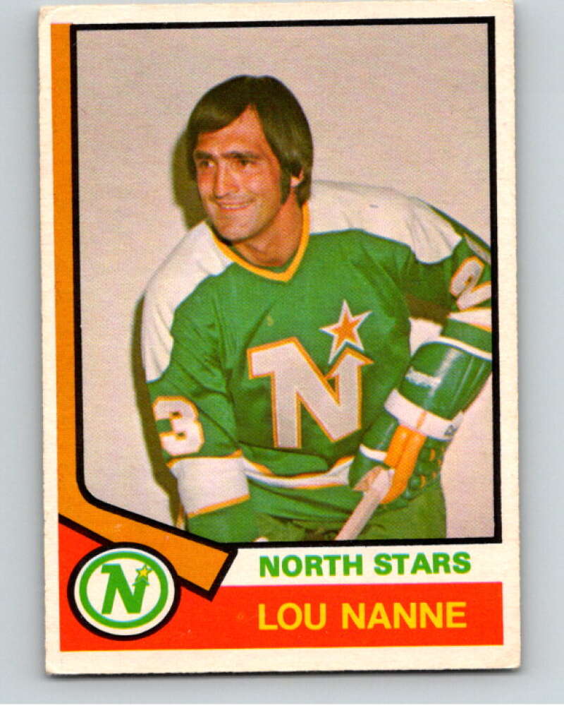 1974-75 O-Pee-Chee #325 Lou Nanne  Minnesota North Stars  V57030 Image 1